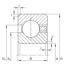 薄截面軸承 CSCA050, 深溝球軸承，類型C，運(yùn)行溫度 -54°C 到 +120°C